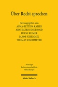Abbildung von: Über Recht sprechen - Mohr Siebeck