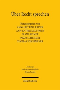 Enlarge image Cover: Über Recht sprechen - Mohr Siebeck