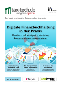 Abbildung von: Tax Tech-Magazin Spezial: Digitale Finanzbuchhaltung in der Praxis - FFI-Verlag