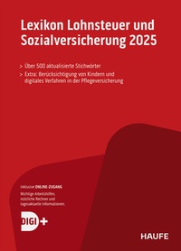 Abbildung von: Lexikon Lohnsteuer und Sozialversicherung 2025 plus Onlinezugang - Haufe-Lexware