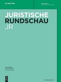 Abbildung von: JR - Juristische Rundschau - De Gruyter