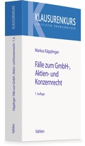 Cover: F&auml;lle zum GmbH-, Aktien- und Konzernrecht - Vahlen