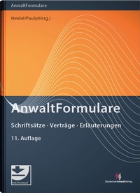 Abbildung von: AnwaltFormulare - Deutscher Anwaltverlag