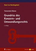 Cover: Grundriss des Konzern- und Umwandlungsrechts - C.F. M&uuml;ller