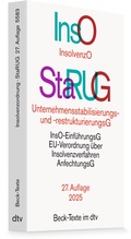 Abbildung von: Insolvenzordnung / Unternehmensstabilisierungs- und -restrukturierungsgesetz: InsO / StaRUG - dtv