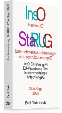 Bild vergrößern Bild: Insolvenzordnung / Unternehmensstabilisierungs- und -restrukturierungsgesetz: InsO / StaRUG - dtv