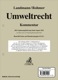 Bild vergrößern Bild: Umweltrecht: UmweltR - 108. Ergänzungslieferung - C.H.BECK