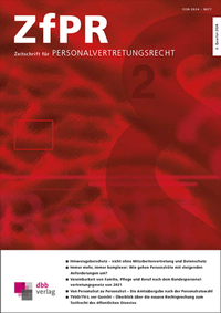 Abbildung von: Zeitschrift für Personalvertretungsrecht (ZfPR) - DBB Verlag
