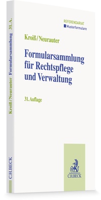 Abbildung von: Formularsammlung für Rechtspflege und Verwaltung - C.H.BECK