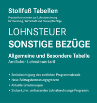 Abbildung von: Tabelle, Lohnsteuer 2025 Sonstige Bezüge Sonderausgabe August - Stollfuß