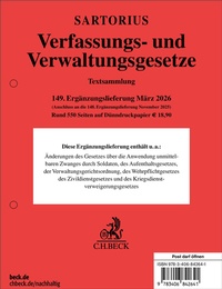Bild vergrößern Bild: Verfassungs- und Verwaltungsgesetze - 149. Ergänzungslieferung - C.H.BECK