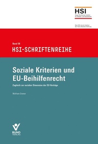 Abbildung von: Soziale Kriterien und EU-Beihilfenrecht - Bund-Verlag