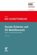 Cover: Soziale Kriterien und EU-Beihilfenrecht - Bund-Verlag