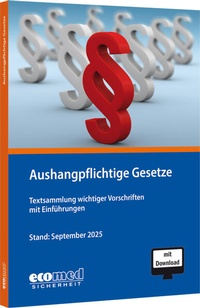 Bild vergrößern Bild: Aushangpflichtige Gesetze - ecomed Storck