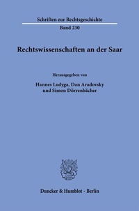 Abbildung von: Rechtswissenschaften an der Saar - Duncker & Humblot