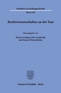 Cover: Rechtswissenschaften an der Saar - Duncker & Humblot
