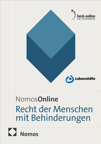 Bild vergrößern Bild: NomosOnline Recht der Menschen mit Behinderungen - Nomos