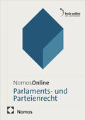 Abbildung von: NomosOnline Parlamentsrecht und Parteienrecht - Nomos