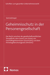 Abbildung von: Geheimnisschutz in der Personengesellschaft - Nomos