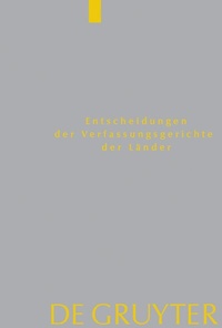 Abbildung von: Baden-Württemberg, Berlin, Brandenburg, Bremen, Hamburg, Hessen, Mecklenburg-Vorpommern, Niedersachsen, Saarland, Sachsen, Sachsen-Anhalt, Schleswig-Holstein, Thüringen - De Gruyter
