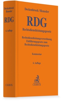 Abbildung von: Rechtsdienstleistungsgesetz: RDG - C.H.BECK
