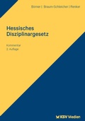 Cover: Hessisches Disziplinargesetz - KSV Medien