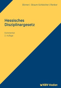 Enlarge image Cover: Hessisches Disziplinargesetz - KSV Medien