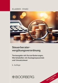 Abbildung von: Steuerberatervergütungsverordnung - Boorberg