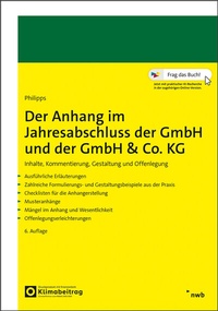 Abbildung von: Der Anhang im Jahresabschluss der GmbH und der GmbH & Co. KG - NWB