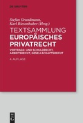 Cover: Textsammlung Europ&auml;isches Privatrecht - De Gruyter