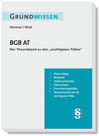 Abbildung von: Grundwissen BGB AT - Hemmer-Wüst