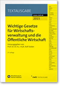 Abbildung von: Wichtige Gesetze für Wirtschaftsverwaltung und die Öffentliche Wirtschaft - NWB