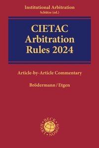 Abbildung von: CIETAC Arbitration Rules 2024 - Beck/Hart Publishing