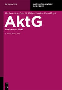 Abbildung von: Aktiengesetz - Band 4/1 - De Gruyter
