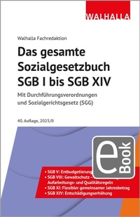 Abbildung von: Das gesamte Sozialgesetzbuch SGB I bis SGB XIV  - Walhalla