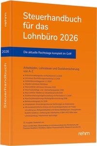 Bild vergrößern Bild: Steuerhandbuch für das Lohnbüro 2026 - Rehm
