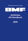 Cover: Amtliches AO-Handbuch 2026 - Erich Schmidt Verlag