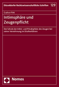 Abbildung von: Intimsphäre und Zeugenpflicht - Nomos