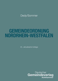 Abbildung von: Gemeindeordnung Nordrhein-Westfalen - Deutscher Gemeindeverlag