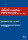Cover: Checkliste Umwandlung einer Personengesellschaft in eine Kapitalgesellschaft oder Genossenschaft (&sect;&sect; 20, 25 UmwStG) - HDS