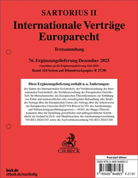 Bild vergrößern Bild: Internationale Verträge - Europarecht - 76. Ergänzungslieferung - C.H.BECK