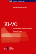 Cover: KI-VO: Verordnung &uuml;ber k&uuml;nstliche Intelligenz  - Erich Schmidt Verlag
