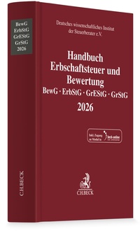 Abbildung von: Handbuch Erbschaftsteuer und Bewertung 2026. BewG, ErbStG, GrEStG, GrStG 2026 - C.H.BECK