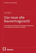 Abbildung von: Das neue alte Bauvertragsrecht - Nomos