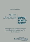 Cover: Nieders&auml;chsisches Brandschutzgesetz - Deutscher Gemeindeverlag