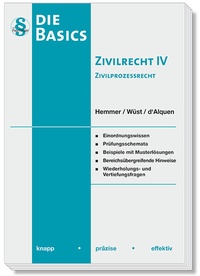 Enlarge image Cover: Die Basics Zivilrecht IV Zivilprozessrecht - Hemmer-Wüst