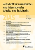 Cover: Zeitschrift f&uuml;r ausl&auml;ndisches und internationales Arbeits- und Sozialrecht - C.F. M&uuml;ller