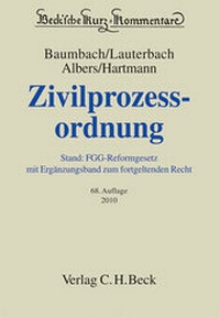 Abbildung von: Zivilprozessordnung: ZPO - C.H.BECK