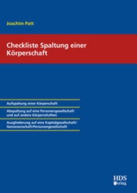 Enlarge image Cover: Checkliste Spaltung einer Körperschaft - HDS