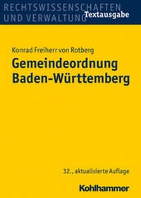 Abbildung von: Gemeindeordnung Baden-Württemberg - Kohlhammer